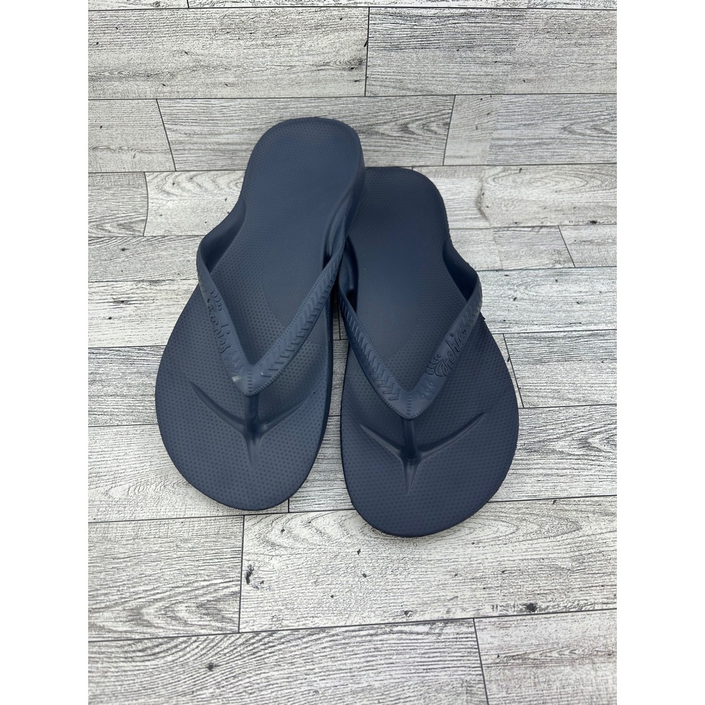 Archies Arch Support Flip Flops Navy Blue Mens 8 Womens 9 Orthotic Sandals